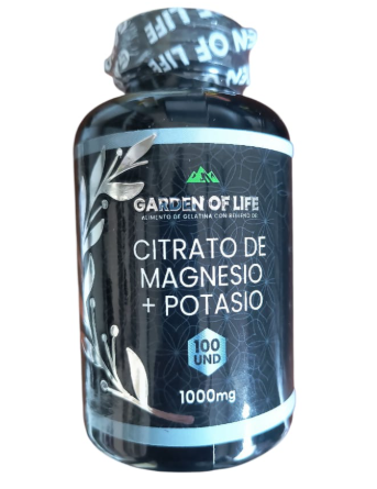 citrato de magnesio + potasio garden of life